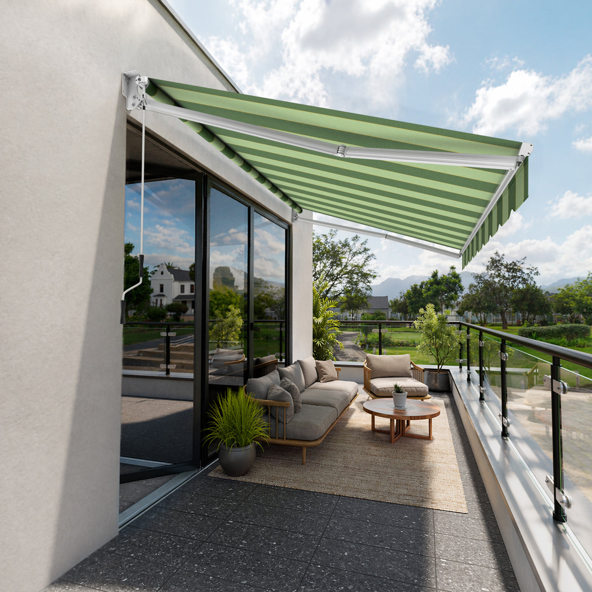 Copertină cu braț retractabil standard Green Oasis