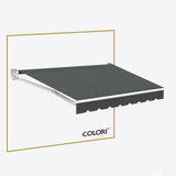 Marchiză cu brațe retractabile standard Dark Grey