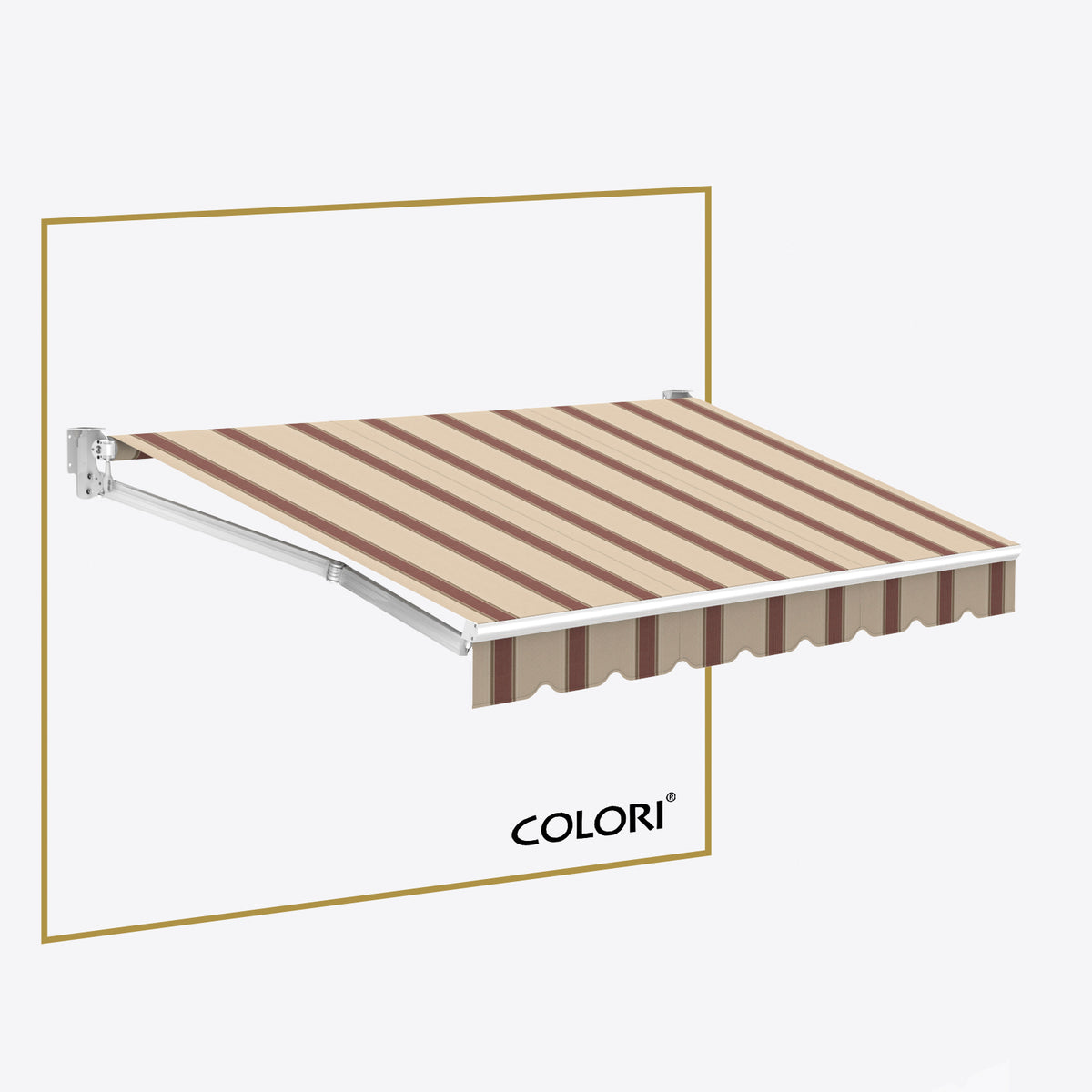 Copertină cu brațe articulate standard Brown Rye