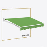 Copertină cu brațe articulate standard, culoarea verde papagal