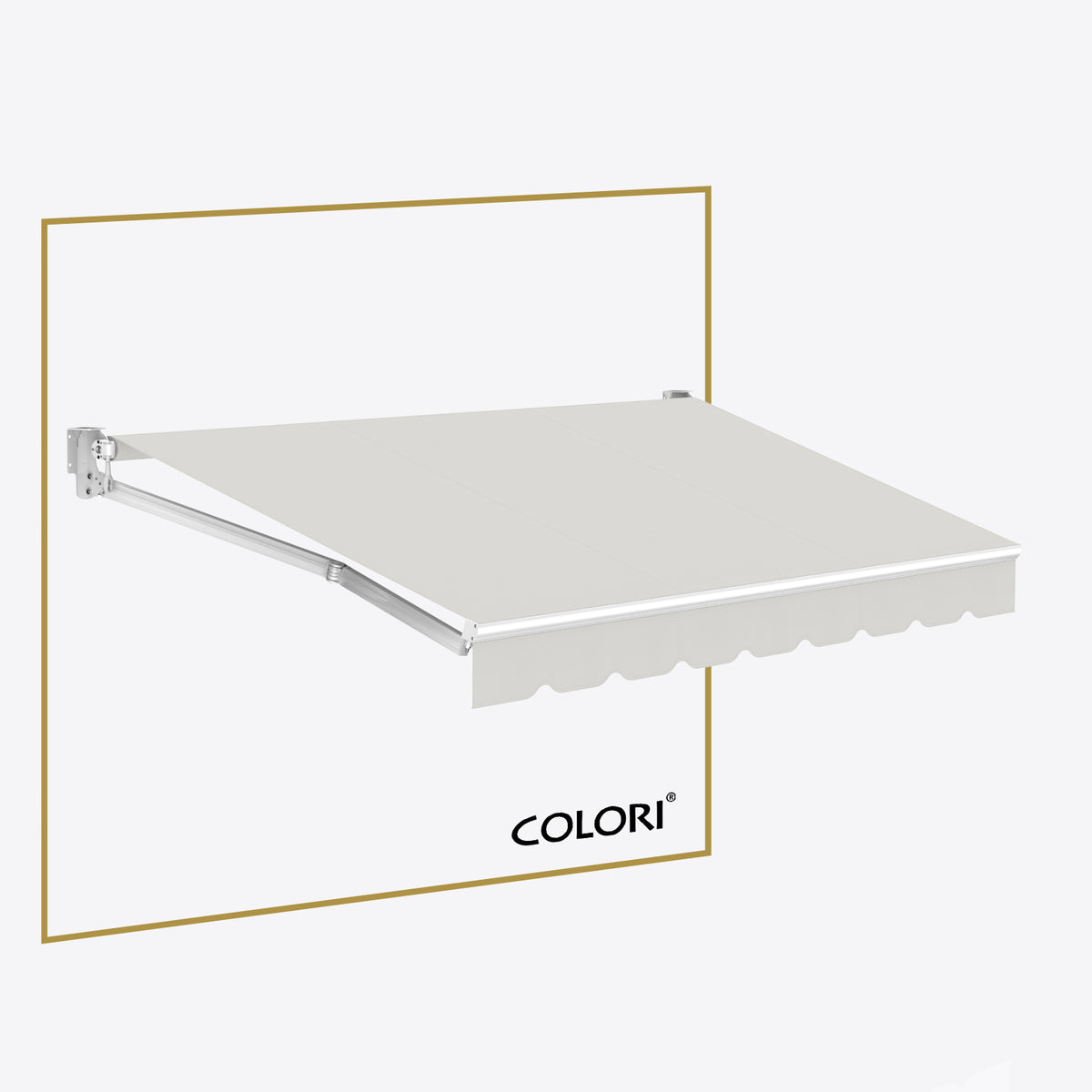Marchiză cu brațe retractabile standard Mist Grey
