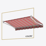 Copertină cu braț retractabil Standard Fancy Red