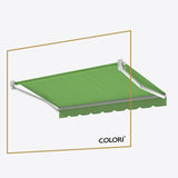Copertină cu brațe articulate standard, culoarea verde papagal