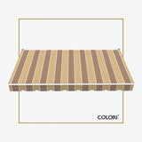 Copertină cu braț retractabil standard, culoarea maro nisip