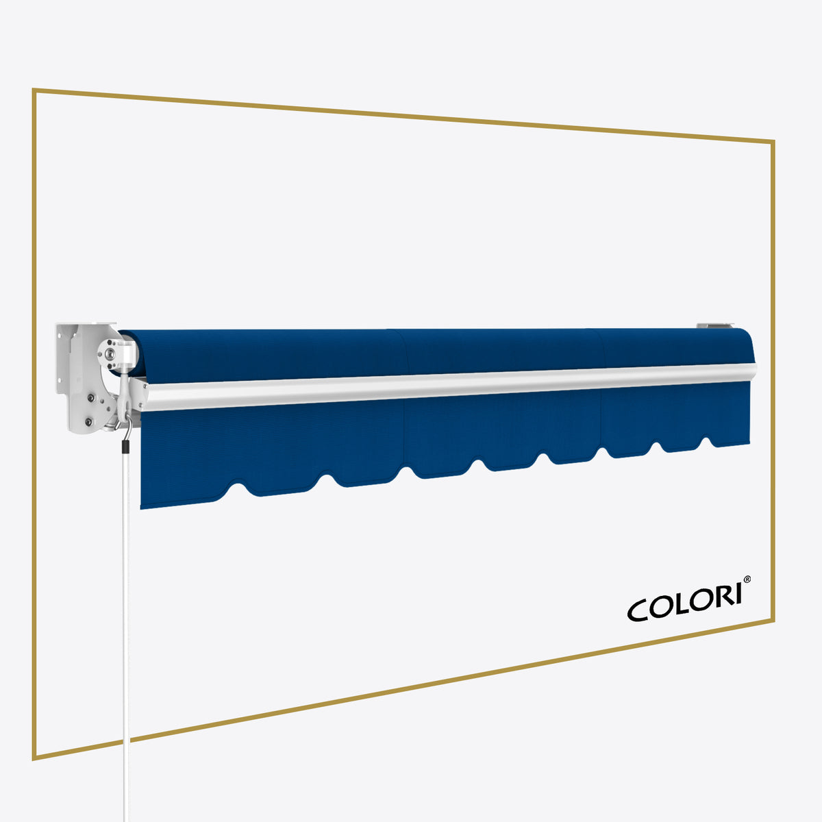 Copertină cu braț retractabil standard Yale Blue