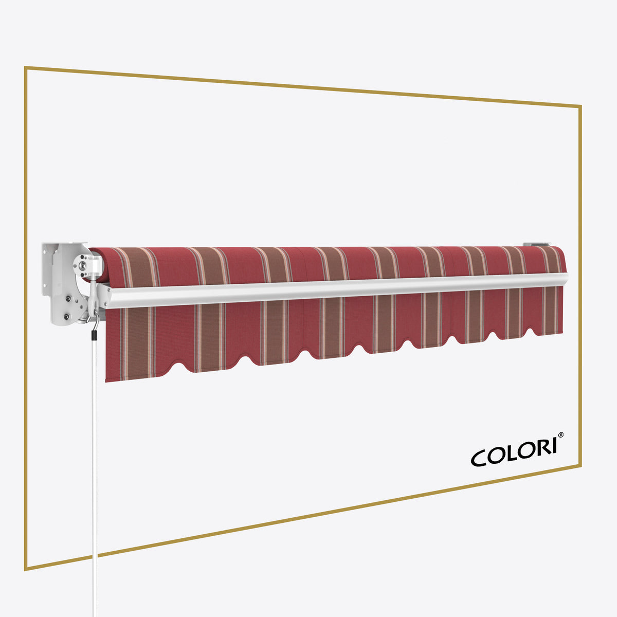 Copertină cu braț retractabil Standard Fancy Red