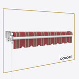 Copertină cu braț retractabil Standard Fancy Red