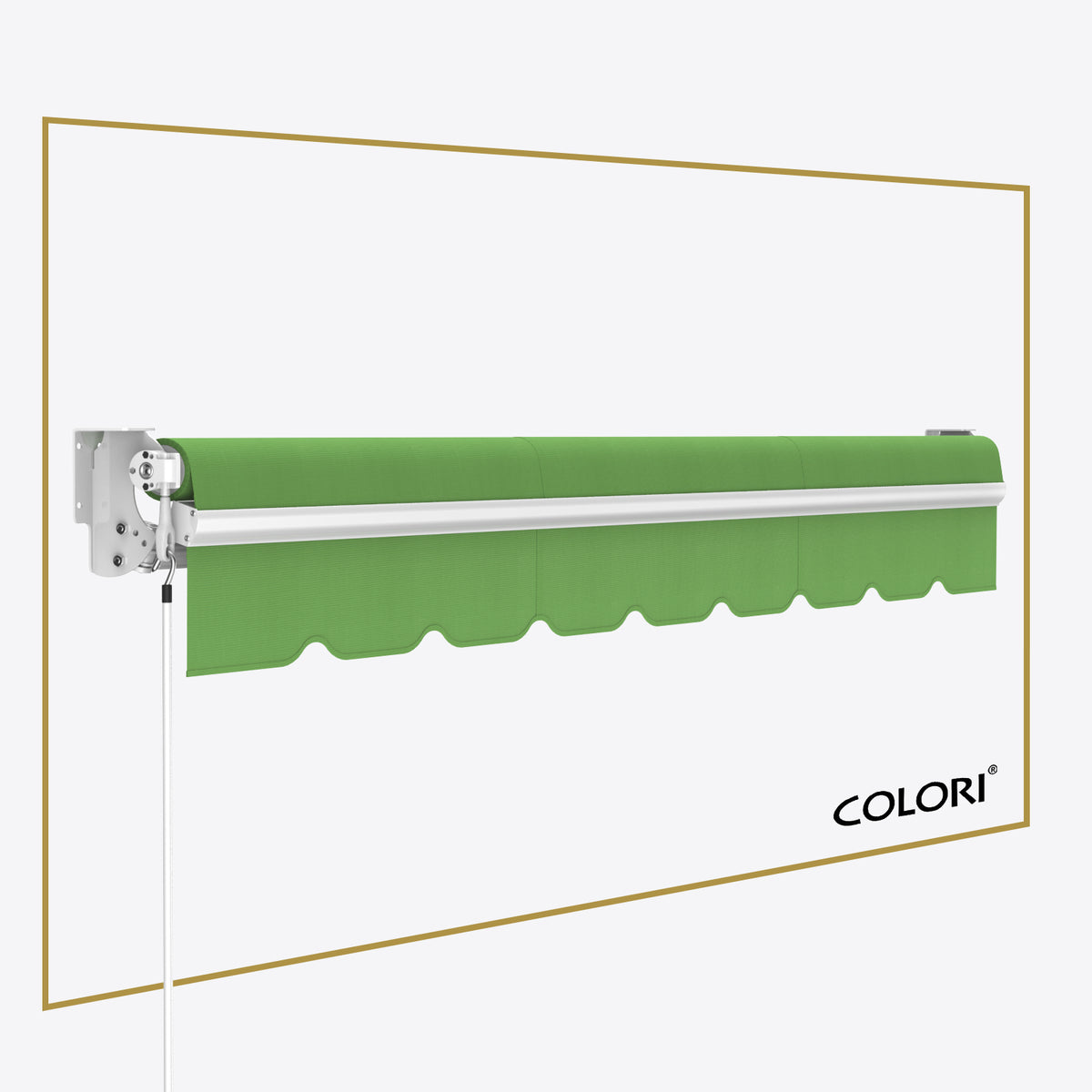 Copertină cu brațe articulate standard, culoarea verde papagal