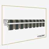 Copertină cu brațe articulate standard, gri perlat (Pebble Grey)