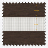 Allure Dark Brown Day & Night Blinds - Zen Shades