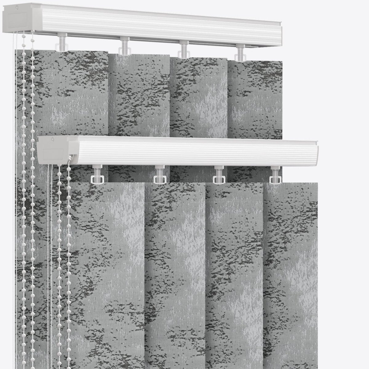 Batista Ash Grey Vertical Blinds - Zen Shades