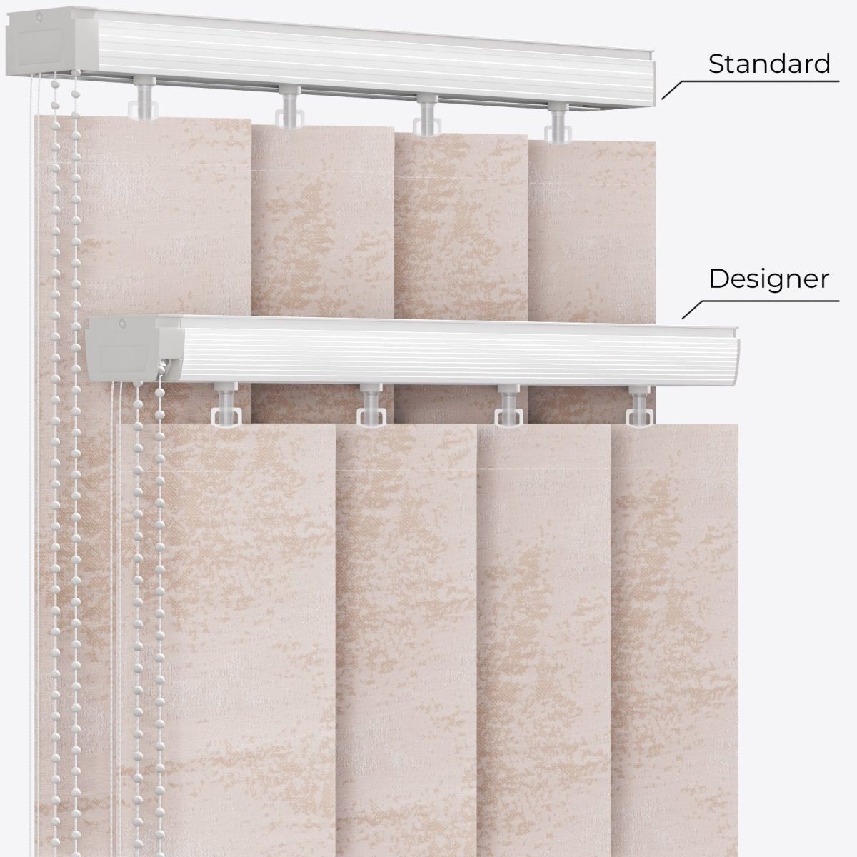 Batista Papaya Vertical Blinds - Zen Shades