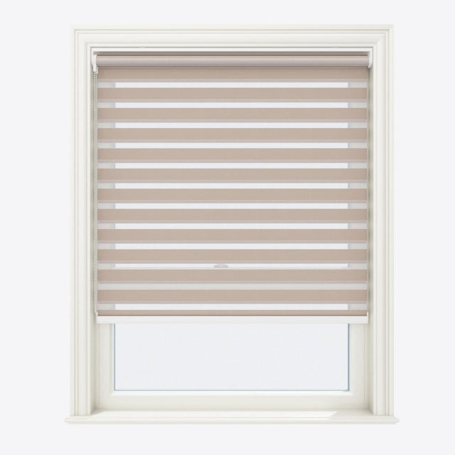 Blackout Delicacy Taupe Grey Day & Night Blinds - Zen Shades