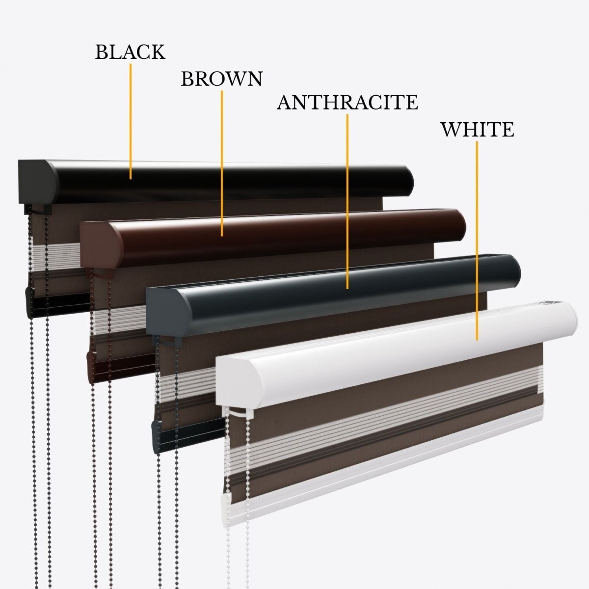 Bliss Ash Brown Day & Night Blinds - Zen Shades