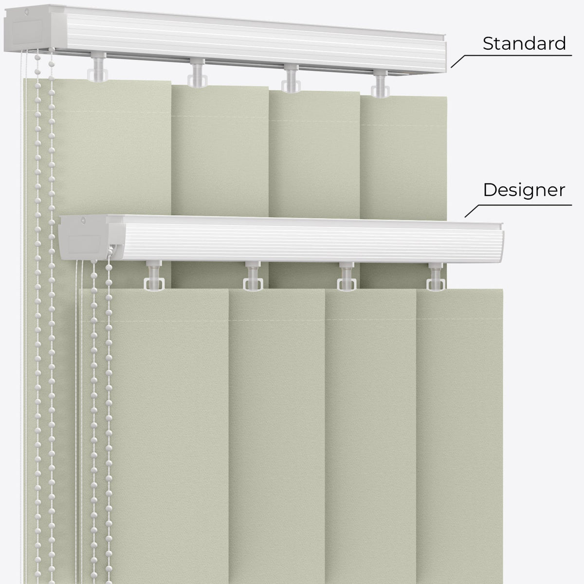 Colori Spring Grey Vertical Blinds - Zen Shades