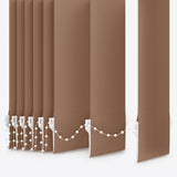 Colori Tobacco Brown Vertical Blinds - Zen Shades