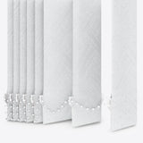Designo Shadow White Vertical Blinds Replacement Slats - Zen Shades