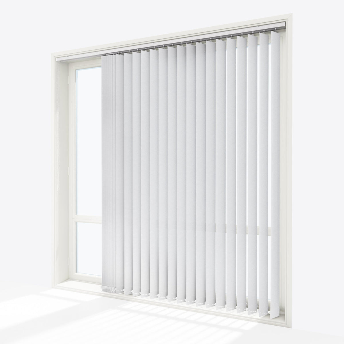 Designo Shadow White Vertical Blinds Replacement Slats - Zen Shades