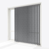 Designo Wood Steel Grey Vertical Blinds - Zen Shades