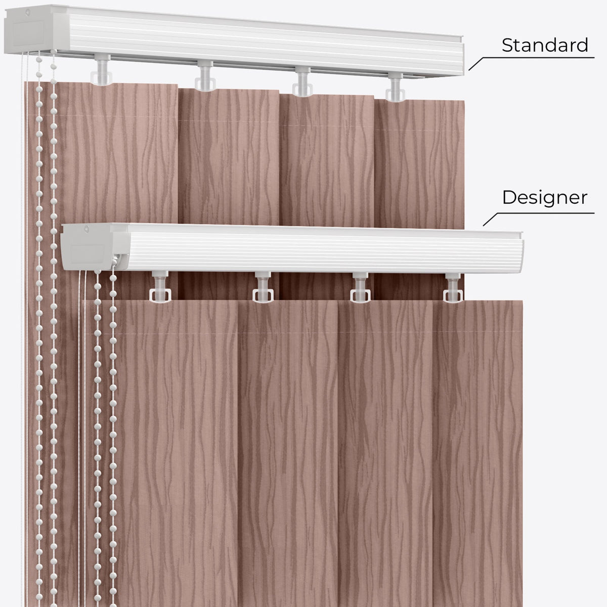 Gabi Ginger Snap Vertical Blinds - Zen Shades