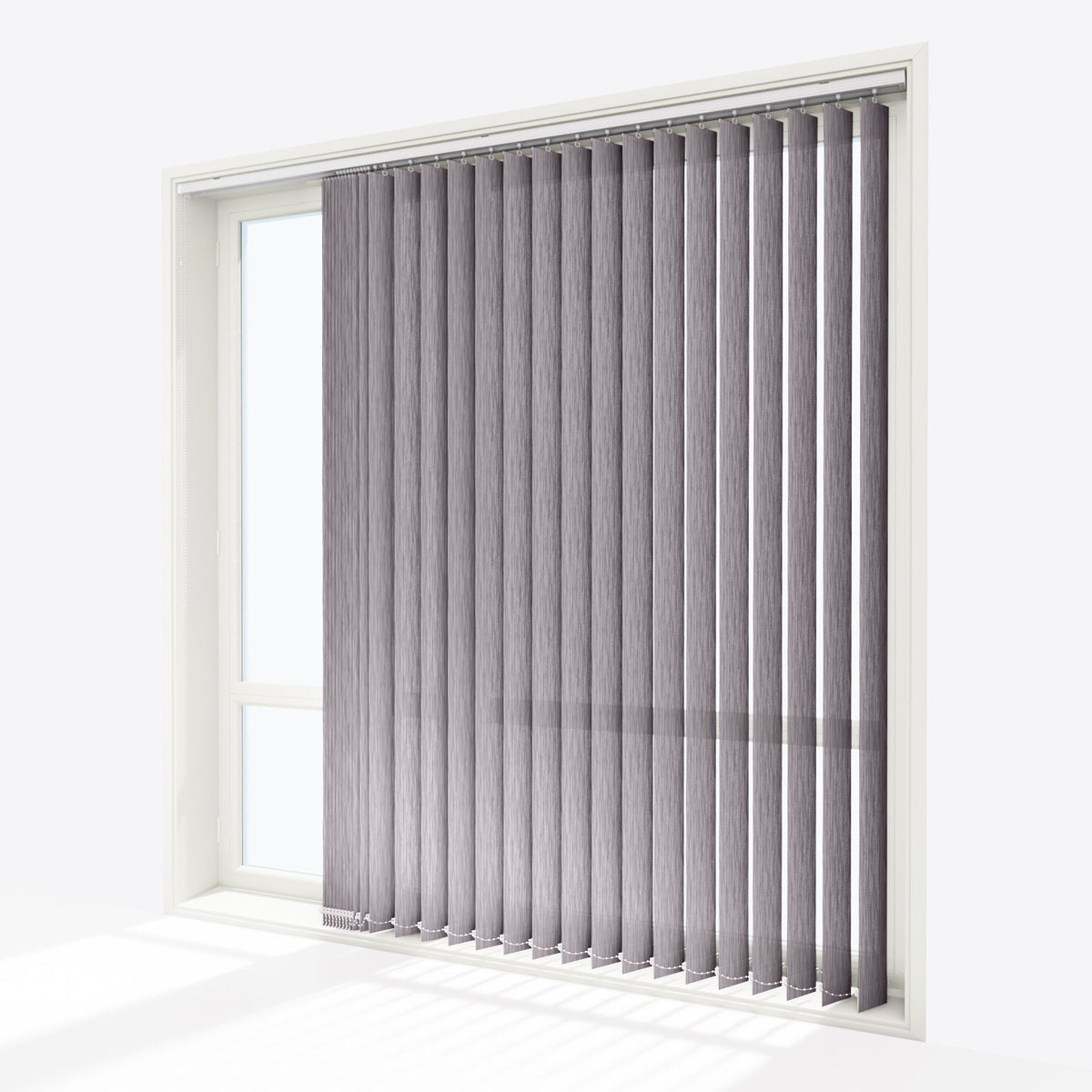 Gabi Gull Grey Vertical Blinds - Zen Shades