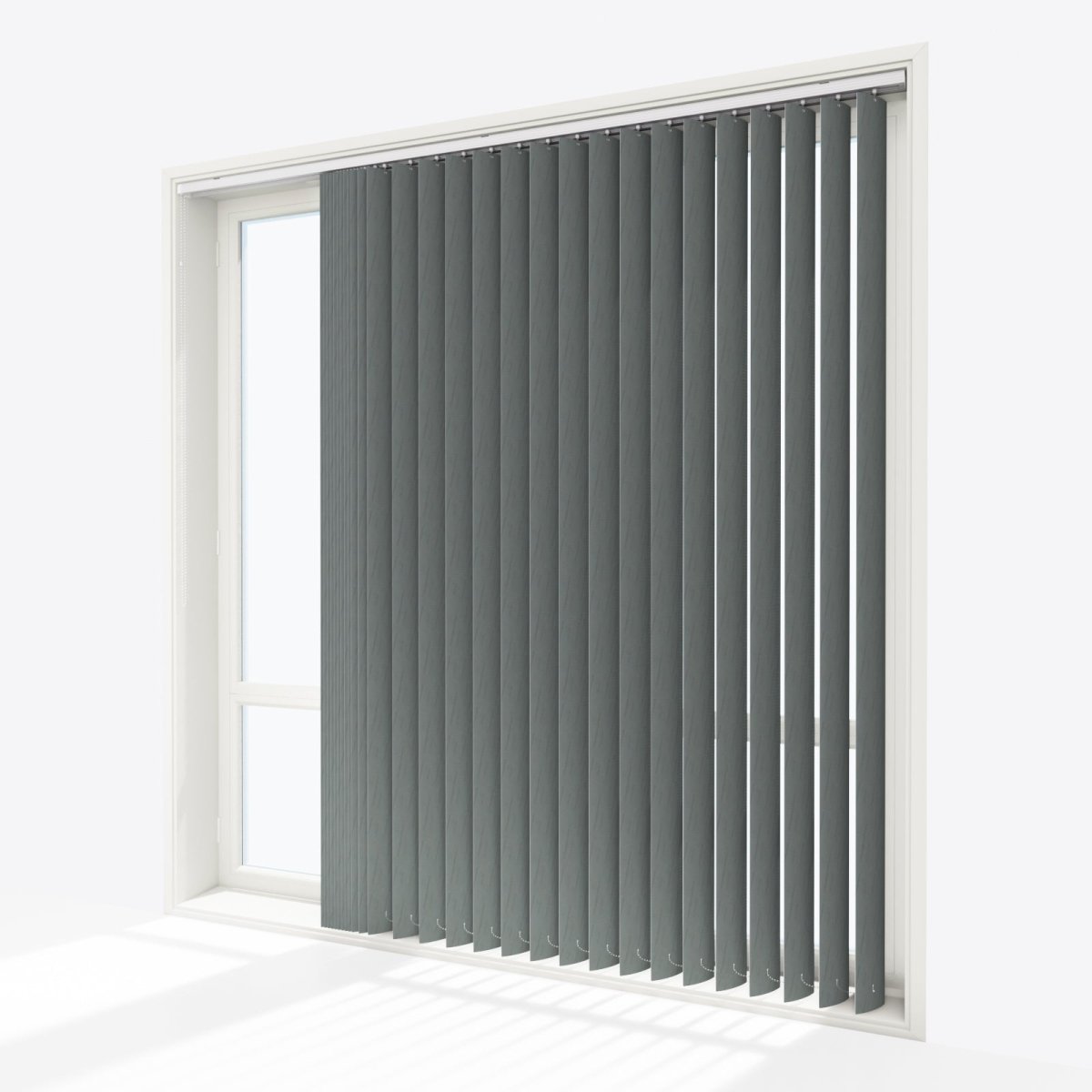Genova Graphite Blackout PVC Vertical Blinds - Zen Shades