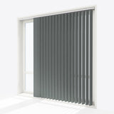 Genova Graphite Blackout PVC Vertical Blinds - Zen Shades