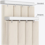 Genova Ivory Satin Blackout PVC Vertical Blinds - Zen Shades