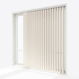 Genova Ivory Satin Blackout PVC Vertical Blinds - Zen Shades