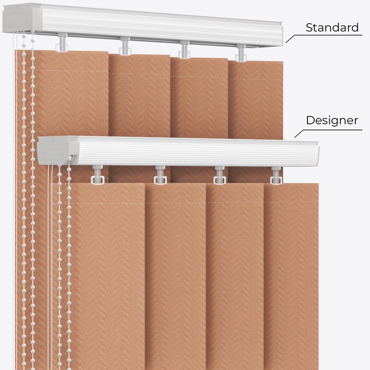 Herringbone Fenugreek Vertical Blinds - Zen Shades