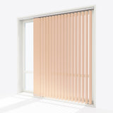 Herringbone Ivory Cream Vertical Blinds Replacement Slats - Zen Shades