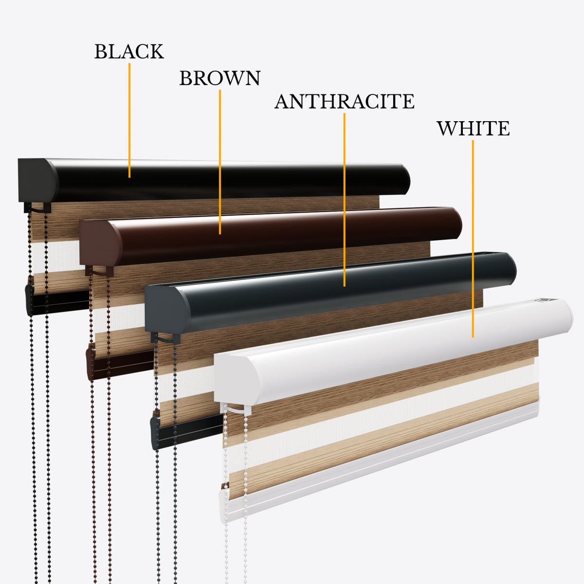 Jaluzele Impression Zi și Noapte Wood Eclipse Allure Brush