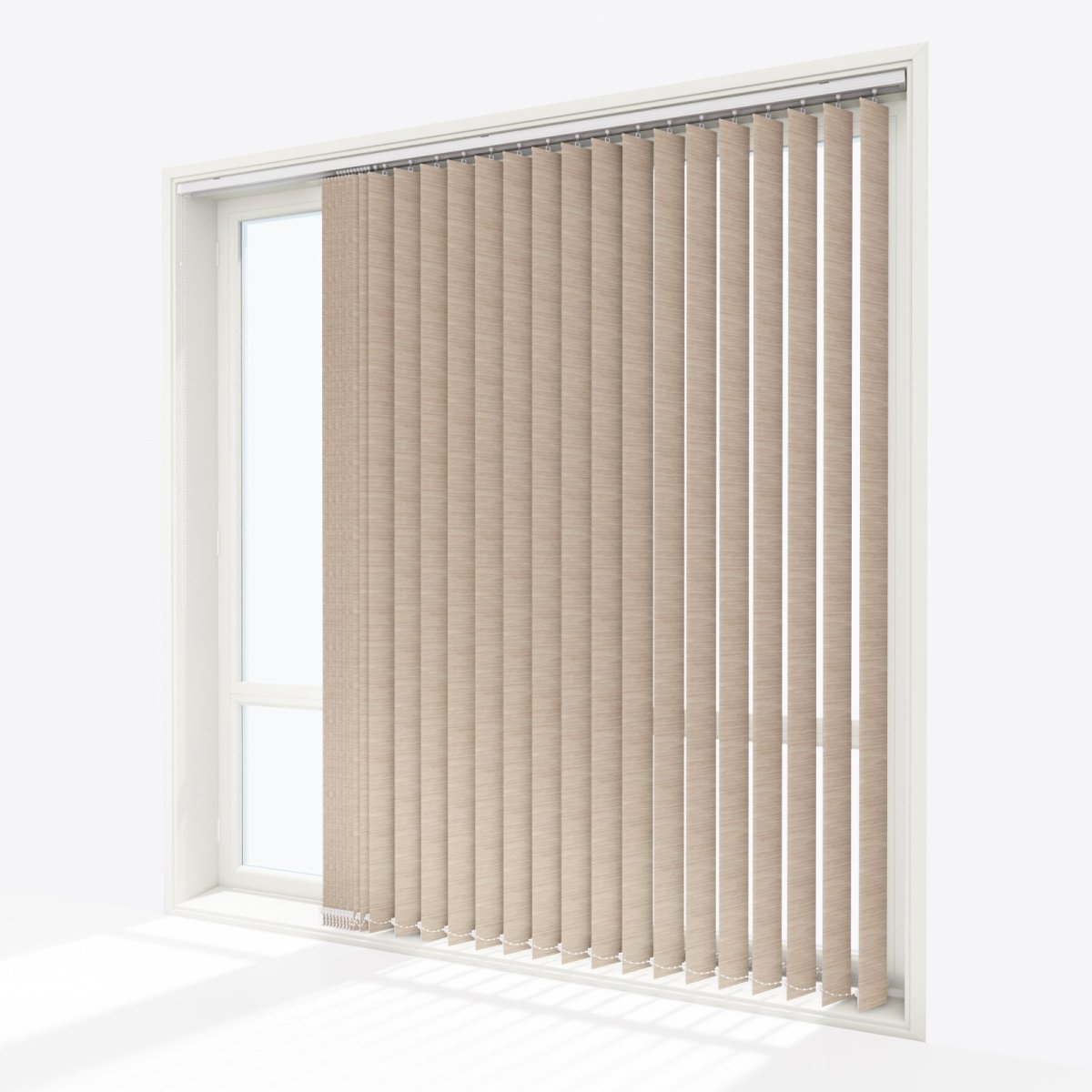 Louvolite Strata SPC Parchment Vertical Blinds - Zen Shades