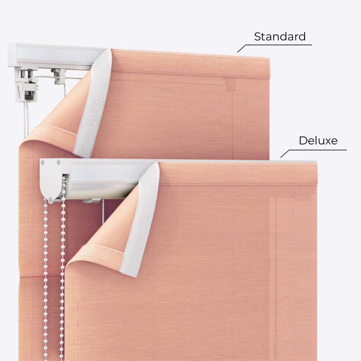 Mezzo Simply Peach Roman Blinds - Zen Shades