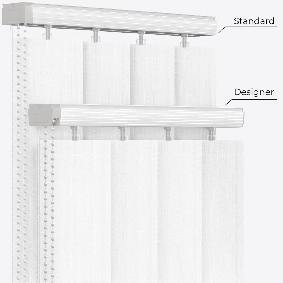 Pacific Brilliant White Vertical Blinds - Zen Shades