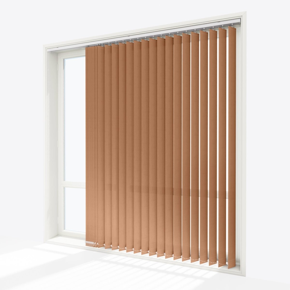 Pacific Cognac Brown Vertical Blinds - Zen Shades