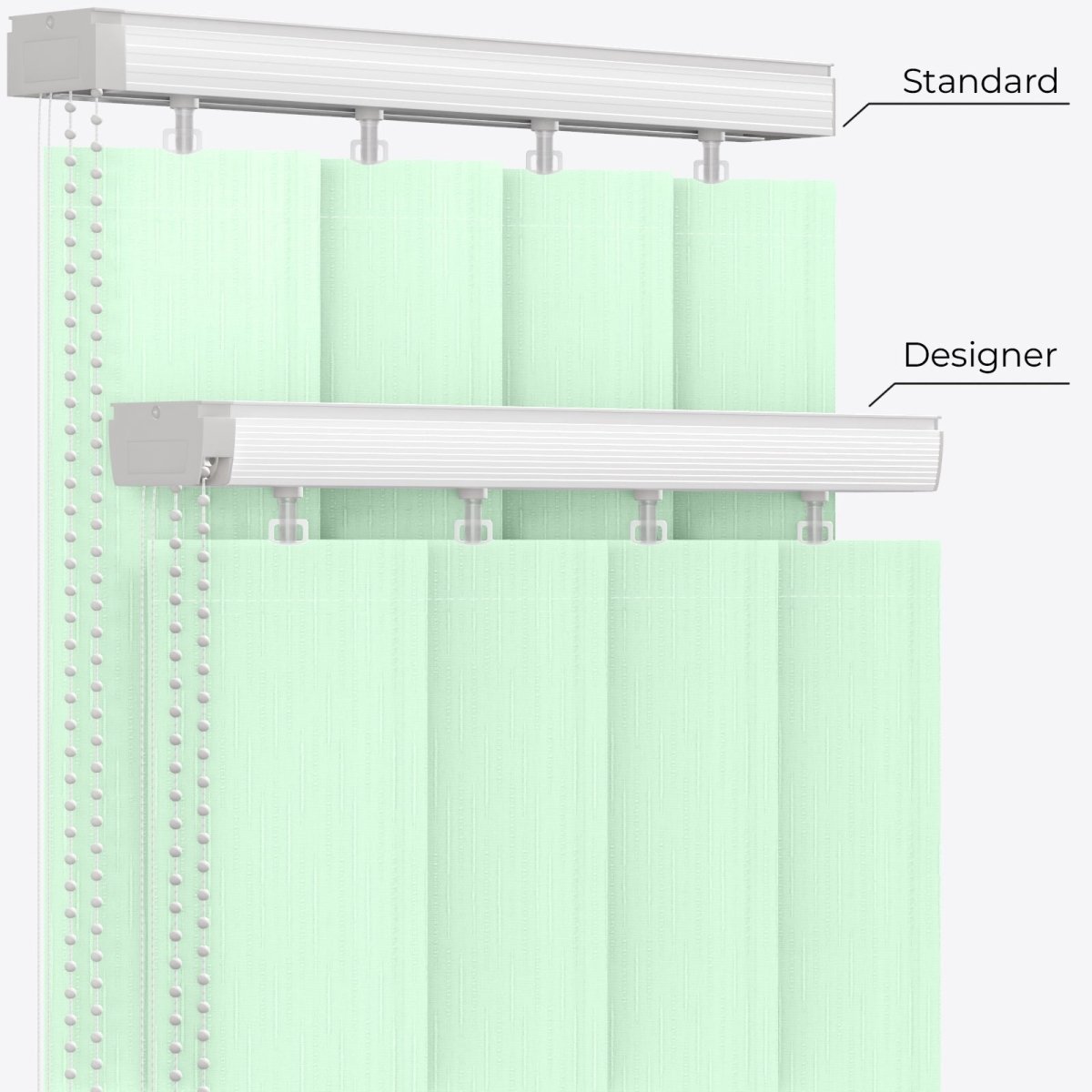 Pacific Pallid Green Vertical Blinds - Zen Shades