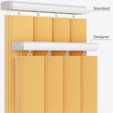 Pencil Stripe Amber Yellow Vertical Blinds - Zen Shades