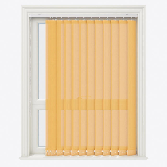 Pencil Stripe Amber Yellow Vertical Blinds - Zen Shades