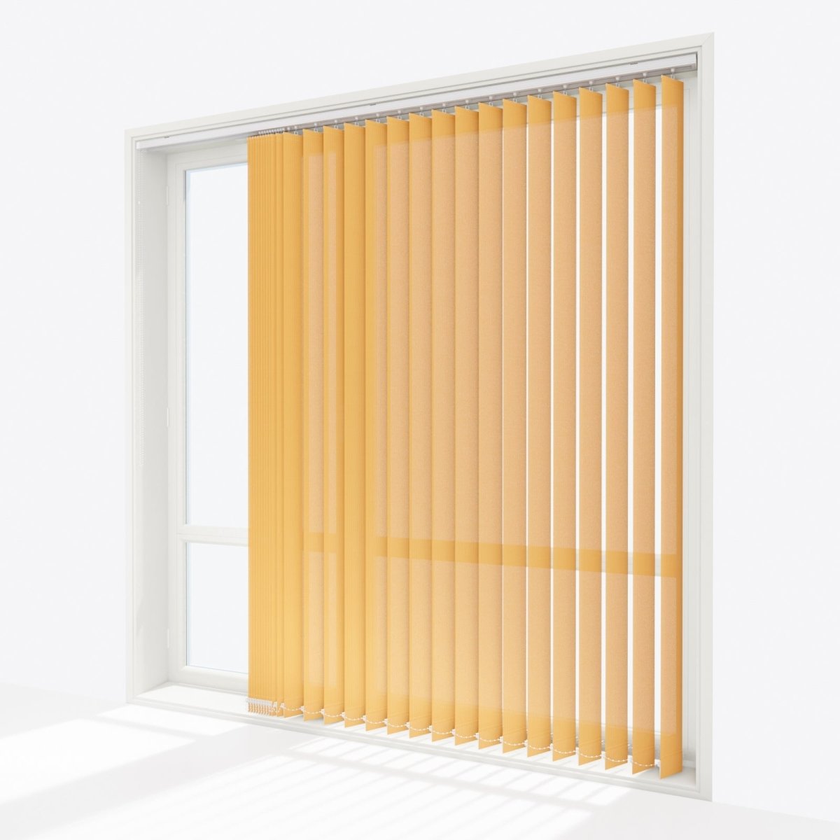 Pencil Stripe Amber Yellow Vertical Blinds - Zen Shades