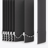 Pencil Stripe Black Licorice Vertical Blinds Replacement Slats - Zen Shades