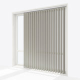 Pencil Stripe Bluish Grey Vertical Blinds Replacement Slats - Zen Shades