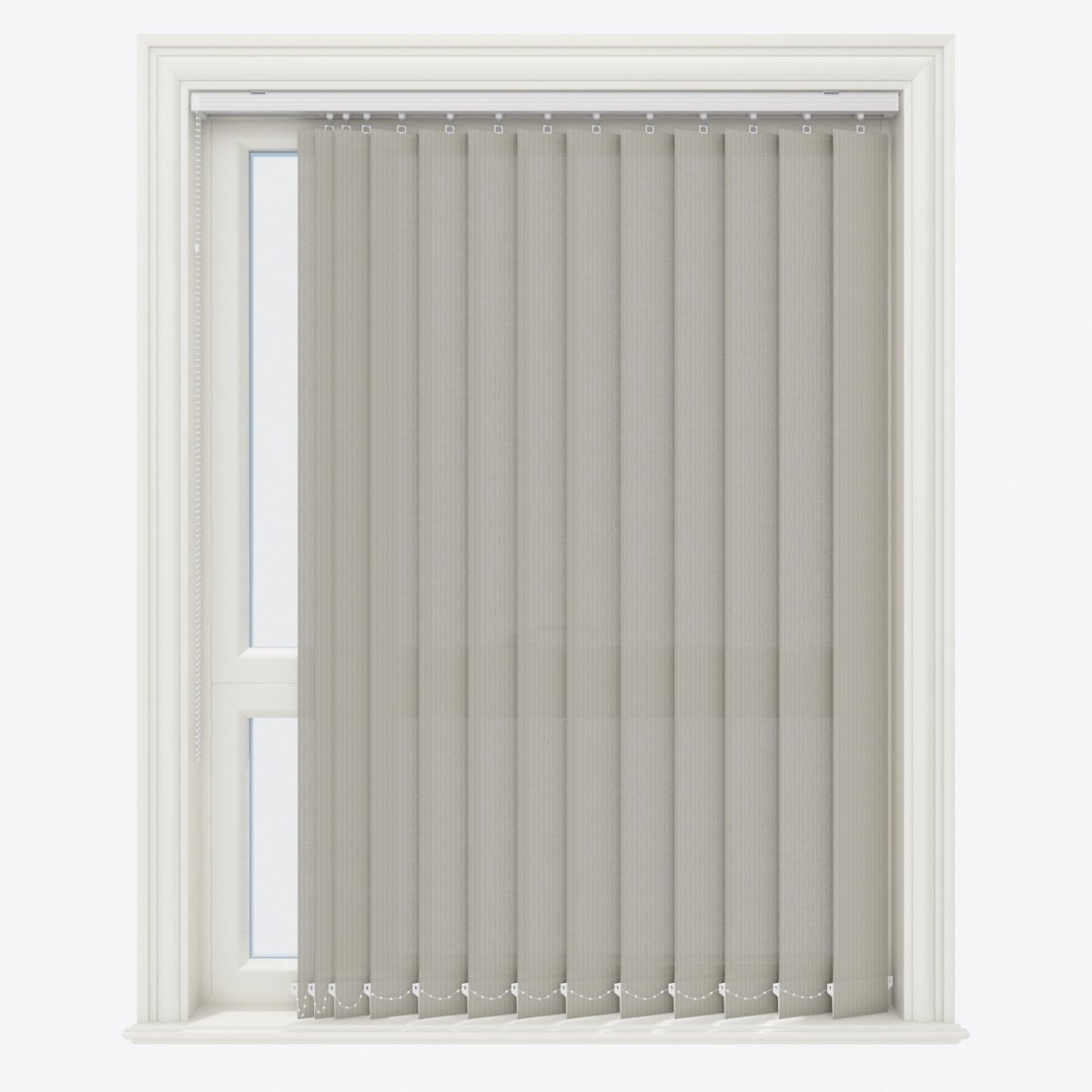 Pencil Stripe Bluish Grey Vertical Blinds Replacement Slats - Zen Shades