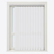 Pencil Stripe Brilliant White Vertical Blinds - Zen Shades
