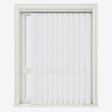 Pencil Stripe Brilliant White Vertical Blinds - Zen Shades