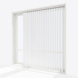 Pencil Stripe Brilliant White Vertical Blinds Replacement Slats - Zen Shades