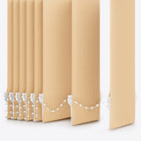 Pencil Stripe Desert Mist Vertical Blinds - Zen Shades