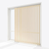 Pencil Stripe White Smoke Vertical Blinds - Zen Shades