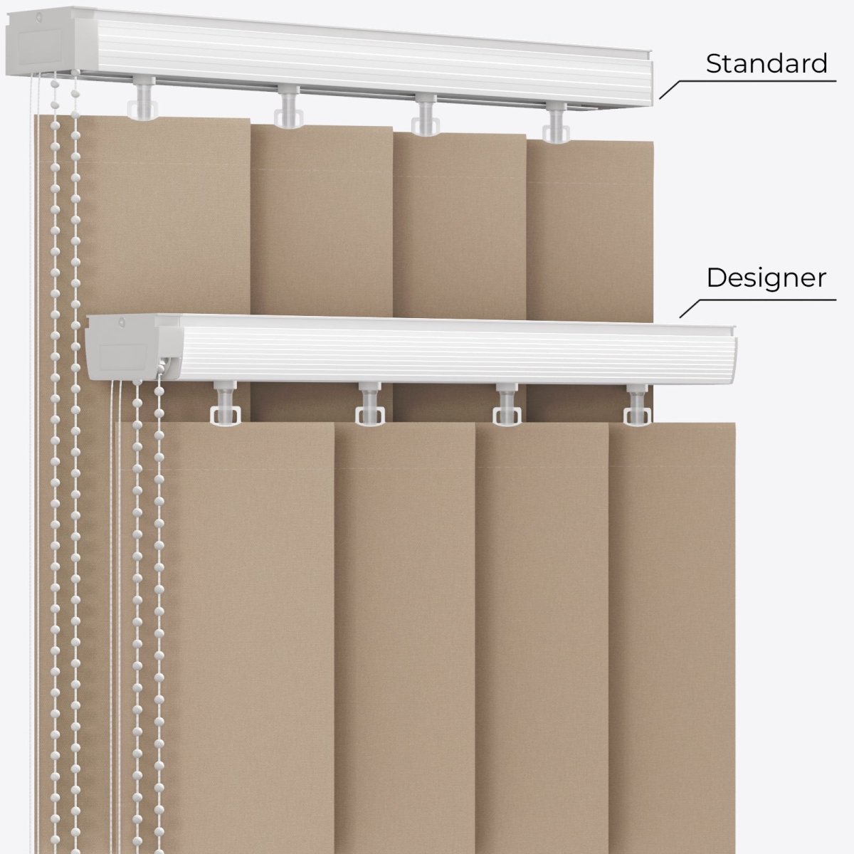 Pristine Bayberry Wax Blackout Vertical Blinds - Zen Shades