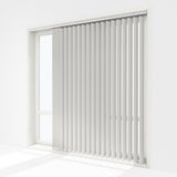 Pristine Grey Mist Blackout Vertical Blinds - Zen Shades